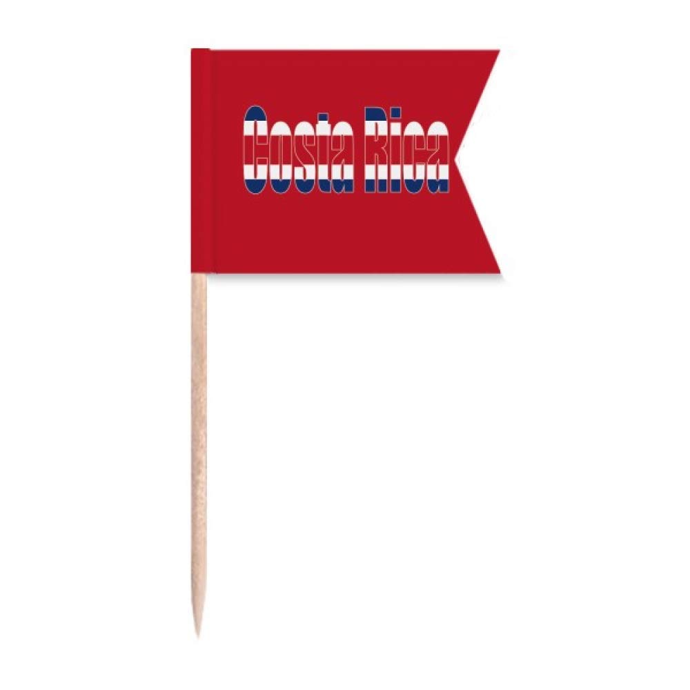 Drapeau du Costa Rica pour gâteau et plateau à fromage - Lot de cure-dents décoratifs