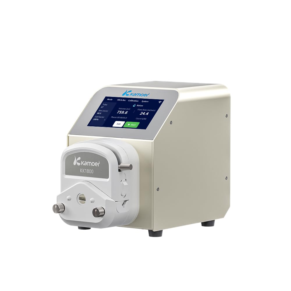 Kamoer Lab UIP WiFi V2 Dosierpumpe mit geschlossenem Regelkreis und hohem Durchfluss, Schrittmotor, 3 Rotoren, 0,1–1500 ml/min, 100–240 V, WiFi nur für Upgrade, RS485, analog, Fußschalter, Touchscreen