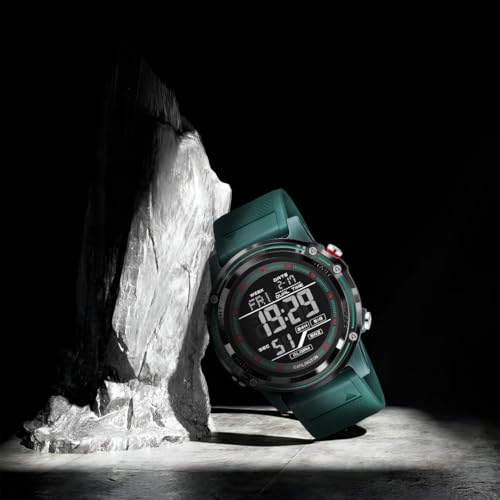 Image of Carlington Velocity Series Analog-Digital Sports Watches for Men and Boys with Alarm, Stopwatch, Backlit Display, Dualtime, Silicone Rubber Strap, Water & Shock Resiatant - CT 8125