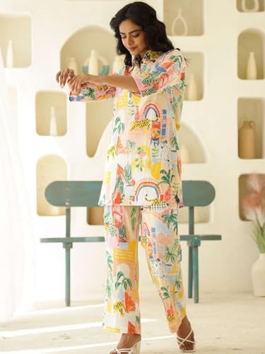 Image of Trendy Queen Co Ord Set | Casual Wear Pant Top Set | Fancy Co-Ord Set | Full Pair Set | Coord Sets for Women | Top Pant Set (SD817)