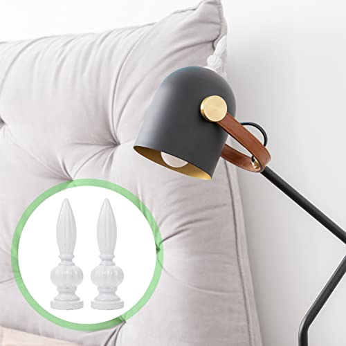 Image of 2pcs Decorative Lamp Finials for Floor and Table Lamps Creative Nut Knob Design Construction Easy to Install Home