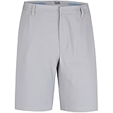 adidas Golf Boys Puremotion Stretch 3 Stripes Shorts, Black/Vista Grey, Large