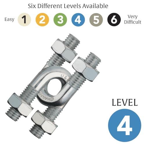 Bepuzzled U & U Hanayama Cast Metal Brain Teaser Puzzle (Level 4)