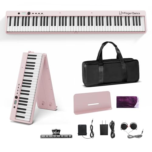 Clavier de piano pliable 88 touches sensible au toucher grain de bois