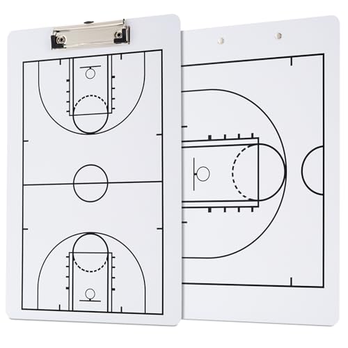 RVIEVJP Double-Sided Dry Erase Basketball Coaching Board2026 Version Portable Coach Clipboard for Basketball Coaches Durable Tactical Sports Whiteboard