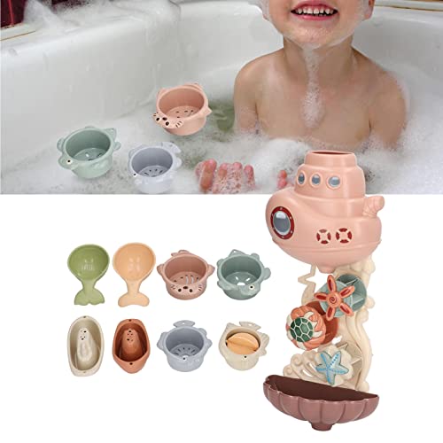 Juguetes de baño para niños con vasos apilables interactivos de 7 piezas 4