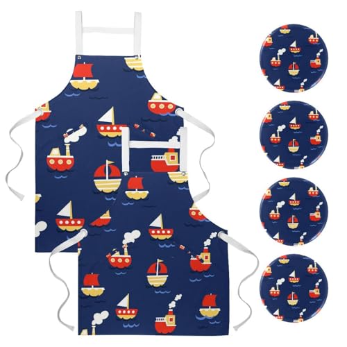 Tablier de cuisine pour éviter les taches lot de 2 tabliers avec broches de maintien