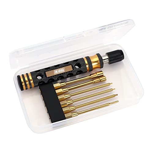 Injora Rc Tool Kit 6 In 1 Screwdriver Quick Change Allen Key Hexagon Screwdrivers For Scx24 Gladiator Bronco C10 Jlu Deadbolt Fms Fcx24 Micro Car #TOP5