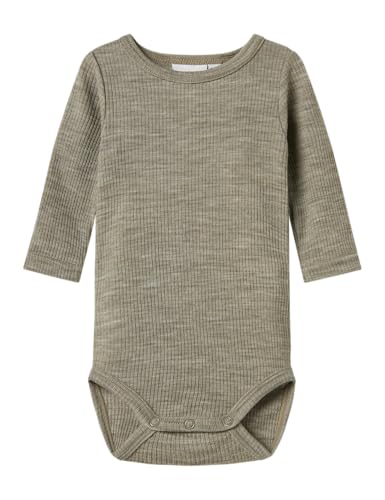 Name It Unisex Nbnwax Wool Rib Ls Body Noos, Dried Sage,...