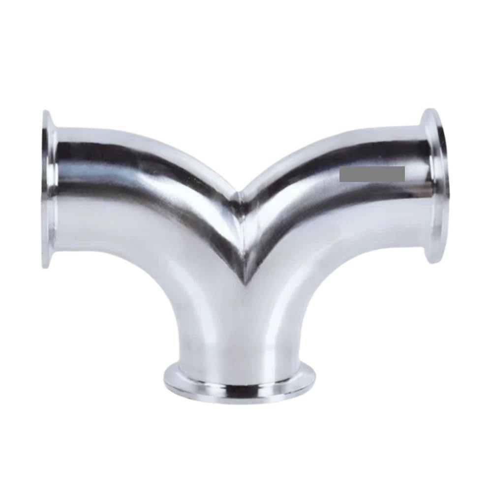 PAKMEZ 2" Tri Clamp Double Elbow tee Y Type 3 Way Cross SS304 Stainless Steel Pipe Fitting Tube OD 51mm Homebrew