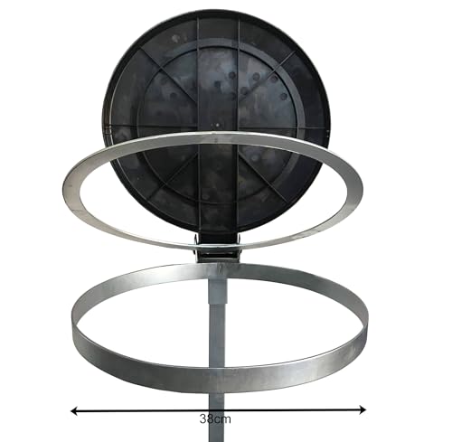 QUICK STAR Doppel Müllsackständer mit Deckel und 4 Rollen | Metall Müllsackhalter 120 Liter | Stabiler Müllsack Ständer - Verzinkter Stahl | Müllbeutelhalter Gelber Sack 120L | Mobiler Abfallbehälter