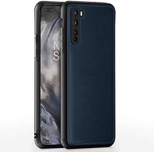 Pikkme Oneplus Nord (2020) Back Cover | Flexible Pu Leather | Full Camera Protection | Raised Edges | Super Soft-Touch | Bumper Case for Oneplus Nord (2020) (Blue)