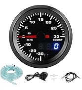 mumisuto 2in/52mm ユニバーサル 【7 色 LED】 ターボ ブースト メーター ターボ ブースト メーター PSI 圧力計 デジタル ディスプレイ ポインター、ブーストメーター...
