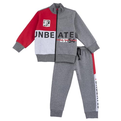 Chicco, Completo tuta due pezzi: felpa con zip e pantaloni, Niños, Gris, 9M, Diseñado en Italia