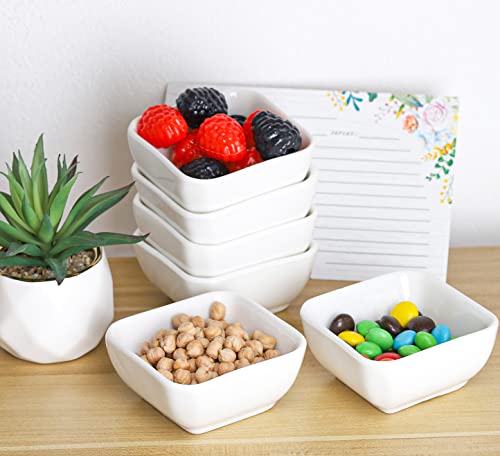 image for Lawei 12 Packs Ceramic Dip Bowls Set - 3 oz Condiments Server Dishes M