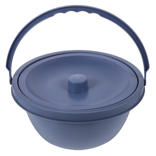 Healeved 高齢者用携帯トイレ プラスチック製便盆桶 軽量耐久 滑り止め設計 コンパクト携帯可能 室内用尿器 簡易トイレ対応