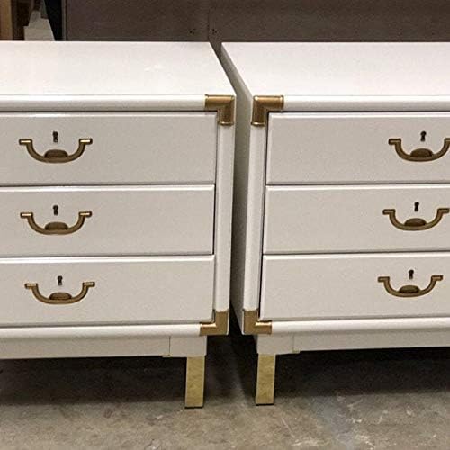 Miniatura 8 de Patas de metal para muebles, patas de metal, 7 pulgadas de alto, latón cepillado de latón cromado níquel satinado, patas cuadradas modernas, hechas