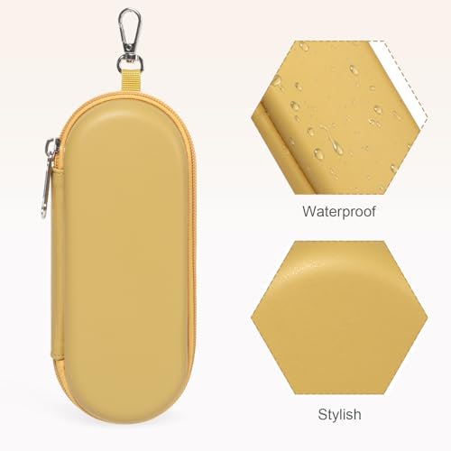 Huvon Double Eyeglasses Case, Dual Glasses Sunglasses Organizer with Zipper Closure, Eyewear Storage Box for Men Women Travel - Thumbnail 5