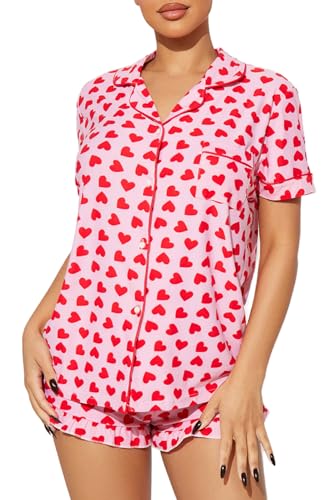 Generisch 2025 - damespyjama-set met schattige paasprint, button-down Generisch 2025 - damespyjama-set met schattige paasprint, button-down