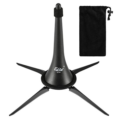 Eastar EST-003 Clarinet Stand with Storage Bag, Portable, Foldable and Detachable holder, Black