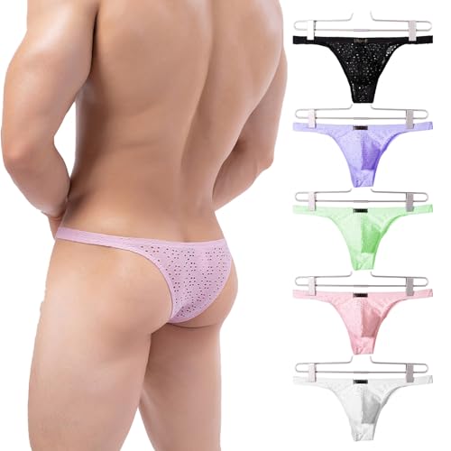 Men's Sexy Lingerie Bag Mini Underwear Transparent Panties Bikini Gay G-string Briefs4
