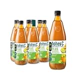 hohes C PLUS Magnesium & B-Vitamine (6 x 1l), 100% Saft, Orange, Traube, Vitamin C, PLUS an Magnesium & B-Vitaminen, ohne Zuckerzusatz laut Gesetz, vegan, mit recyceltem PET
