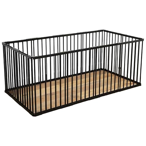 ペットサークル 犬用サークル 柵 フェンス 室内用 173x89x70cm 猫用 犬用 ドア付き 扉付き 折りたたみ ペット メッシュ ケージ ゲージ ペット用サークル 小動物 屋外 室内用 ブラック