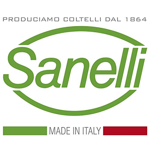 Sanelli Set 5 coltelli Premana Professional Rotolo Cuoco, Cordura, Nero/Verde