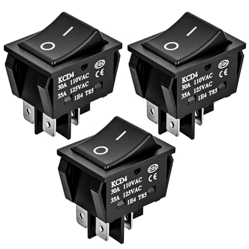 Image of Nilight 3PCS DPST Rocker Switches 12V 30A /110V 35A /125VAC