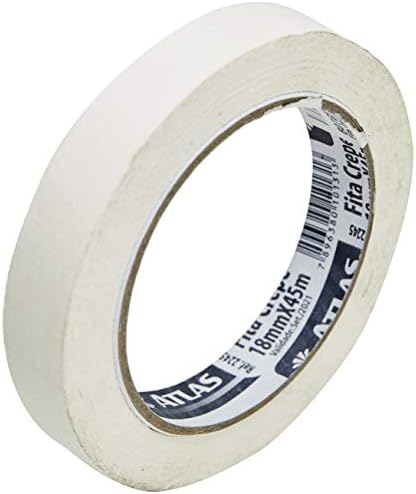 Atlas - Fita Crepe, Rolo de 18 mm x 50 Metros