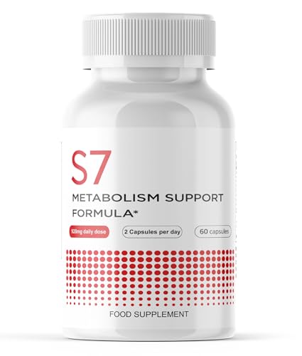 S7 Metabolism Support Formula – Metabolism & Lifestyle Support Supplement – Daily Energy & Focus Formula – Food Supplement for Active Living – 60 Capsules