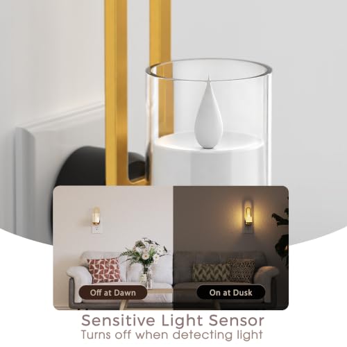 Image of Briignite Flameless Candle Night Light, Warm Night Lights Plug into Wall