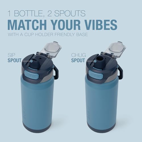 Image of ZULU Powerfill Pro 18oz Kids Stainless Steel Water Bottle with Quick Fill Lid, Triple Wall Vacuum Insulated, Leak Proof Locking Lid, Sip & Chug, Reusable, BPA Free, Dishwasher Safe, Midnight Storm
