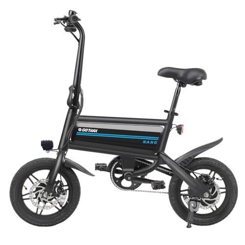 Gotrax Nano 14" Folding Electric Bike, Max Range 25Miles(Pedal-Assist) &