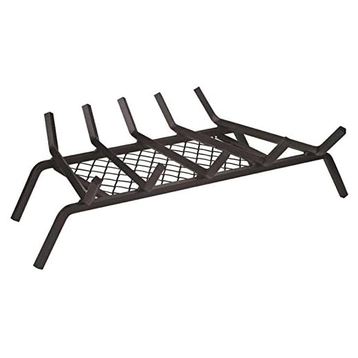 Rocky Mountain Goods Fireplace Grate with Ember Retainer - 1/2” Heavy Duty Cast Iron -Heat Treated for Hottest Fires - Retainer for Cleaner More efficient fire - Weld has (23")