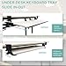 Keyboard Tray Under Desk Pull Out with with Wrist Res,Keyboard Holder with C-Clamp Hardware,25.6″ (30″ Including Clamps) x 11.8″ Slide-Out Computer Keyboard drawer & Mouse Tray for Typing,White