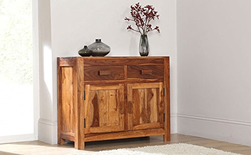 APRODZ Mango Wood Colatina Sideborad Storage Stylish Cabinet for Living Room | Natural Finish-image-18