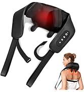 KNQZE Massagegerät Nacken, Kabellos Nackenmassagegerät mit 4D-Massage von tiefem Gewebe und Wärme...