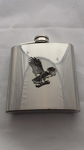 Flasque 170 ml en acier inoxydable et étain anglais avec emblème B37 Hawk