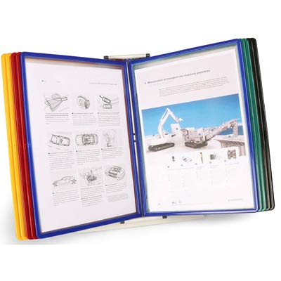 Tarifold Desktop Reference And Display System With 10 Easy-Load Letter-Size Pockets - Assorted Colors (Ezd791) #TOP3
