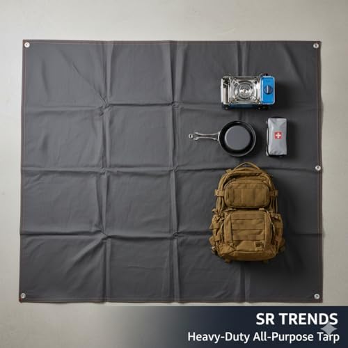 Image of 1200 GSM Extreme Power Canvas Tirpal - Industrial-Grade Waterproof Resistance Canvas Tarpaulin | Extra Thick, Tear-Proof & UV Shielded | Built for Heavy Commercial Use (Grey, 18 X 24 FT)