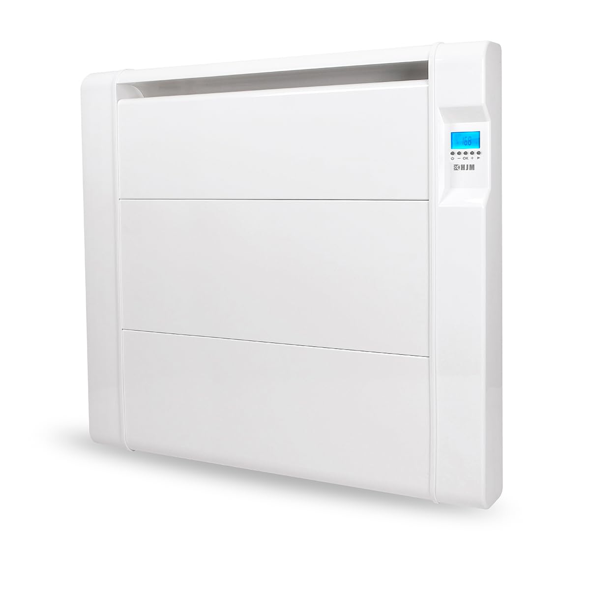 HJM Emisor Térmico Bajo Consumo AMD 1500, Calor Rápido, Programación 24/7, Funciones Ahorro, Turbo Programable, 1500W, Blanco
