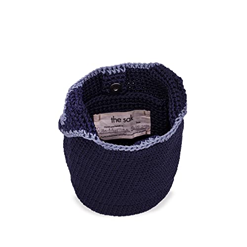 The Sak 120 Hobo Bag in Crochet - Large Women's Purse & Shoulder Bag for Everyday Travel - Durable Handbag With Back Zipper Pocket and Magnetic Snap Closure - Denim3