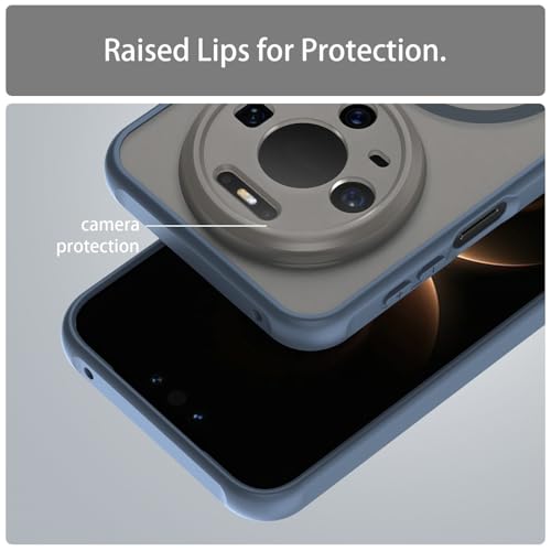 Image of Compatible with Huawei Mate 80 Case Cover,Compatible with MagSafe,Anti-Fall,Compatible with Huawei Mate 80 5G VYG-AL00 Cell Protective Phone Case Blue