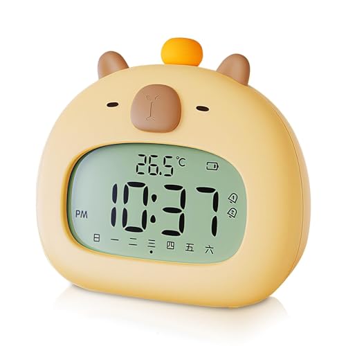 La mejor comparación de Despertadores electrónicos Top 5. 50 Reloj Despertador Digital, Despertador Electronico LED, Hora 12 / 24H, Fecha, Adecuado para Sala de Estar, Dormitorio, decoración General para niños y niñas.