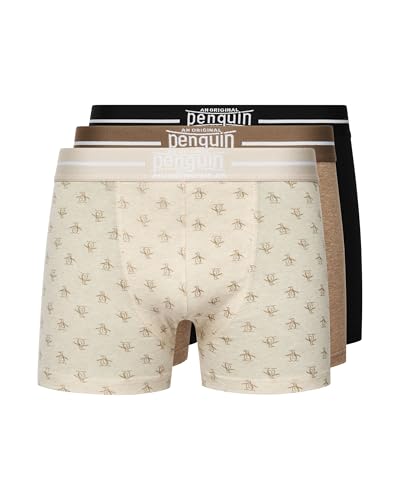 Original Penguin Mens 3 Pack Boxer Shorts Underwear Underpants Trunks Multipack Boxers(S/3pack-MUXPE1406)