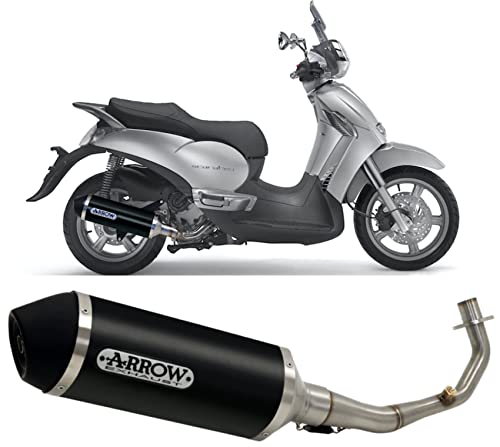 Sistema completo Arrow Open Urban negro para moto Aprilia Scarabeo 500