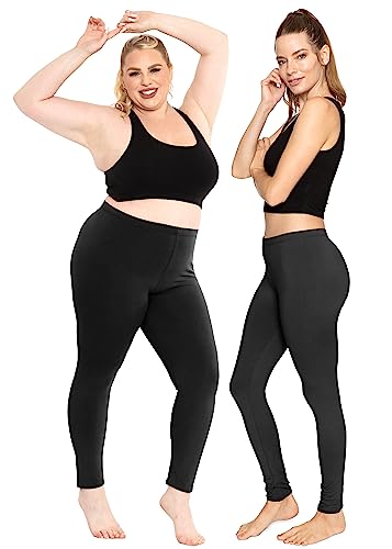 Image of STRETCH IS COMFORT Cotton Capri Leggings, Knee Length Pants, Plus Size