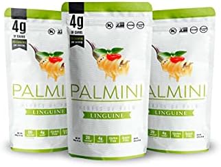 PALMINI Pasta Linguine Hearts of Palm Low Calories Low Carb Keto Friendly Vegan | NO GMO Fat Free Sugar Free Kosher 338g | (Pack of 3)