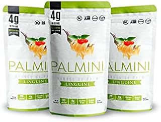 PALMINI Pasta Linguine Hearts of Palm Low Calories Low Carb Keto Friendly Vegan | NO GMO Fat Free Sugar Free Kosher 338g | (Pack of 3)